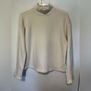 Aritzia The Group Babaton Cream Mock Neck Sweatshirt Women Size 2XS